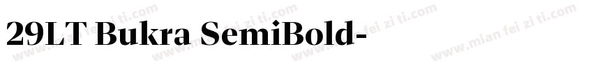 29LT Bukra SemiBold字体转换